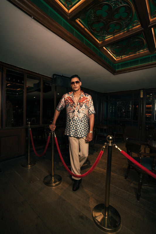 Moth Santoro Mosaic Men's Shirt | Men’s Printed Shirt