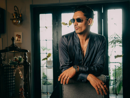 Nightfall Montana Bleu Men's Printed Shirt | Designer Printed Men's Shirt