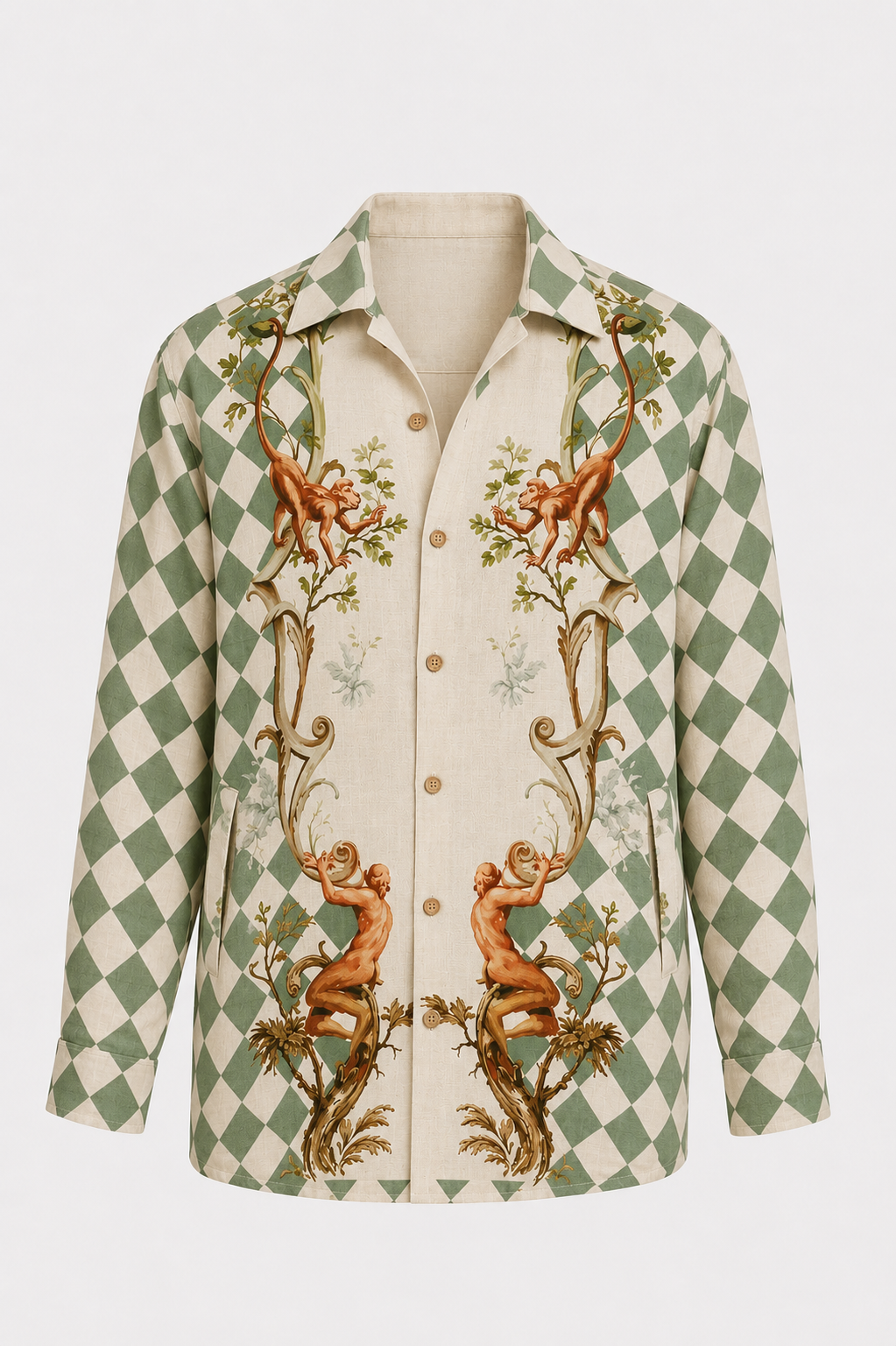Palácio de Sintra Printed Shirt | Men's Designer Printed Linen Shirt