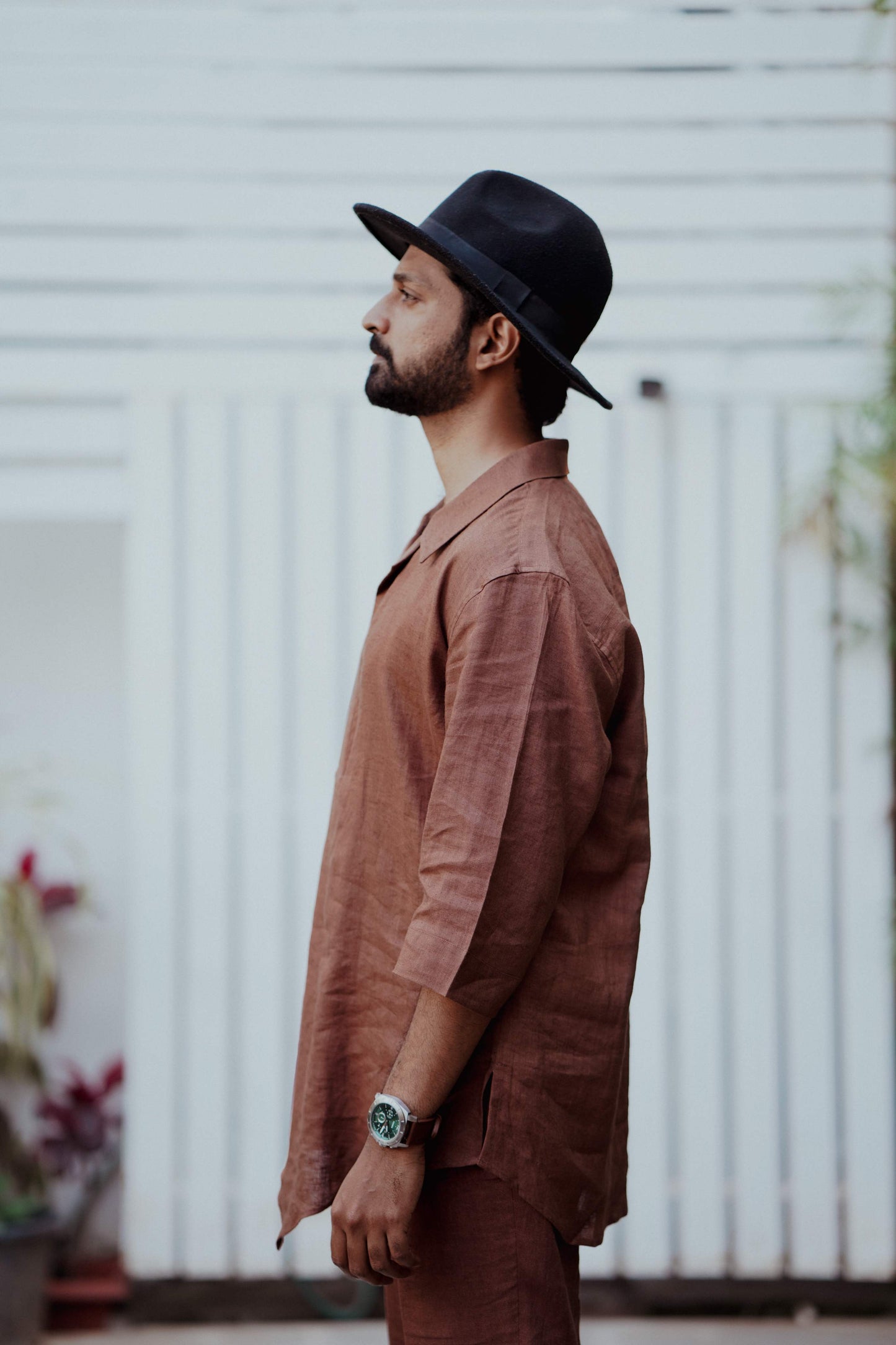 HOS Linen Co-ords Umber Brown Set