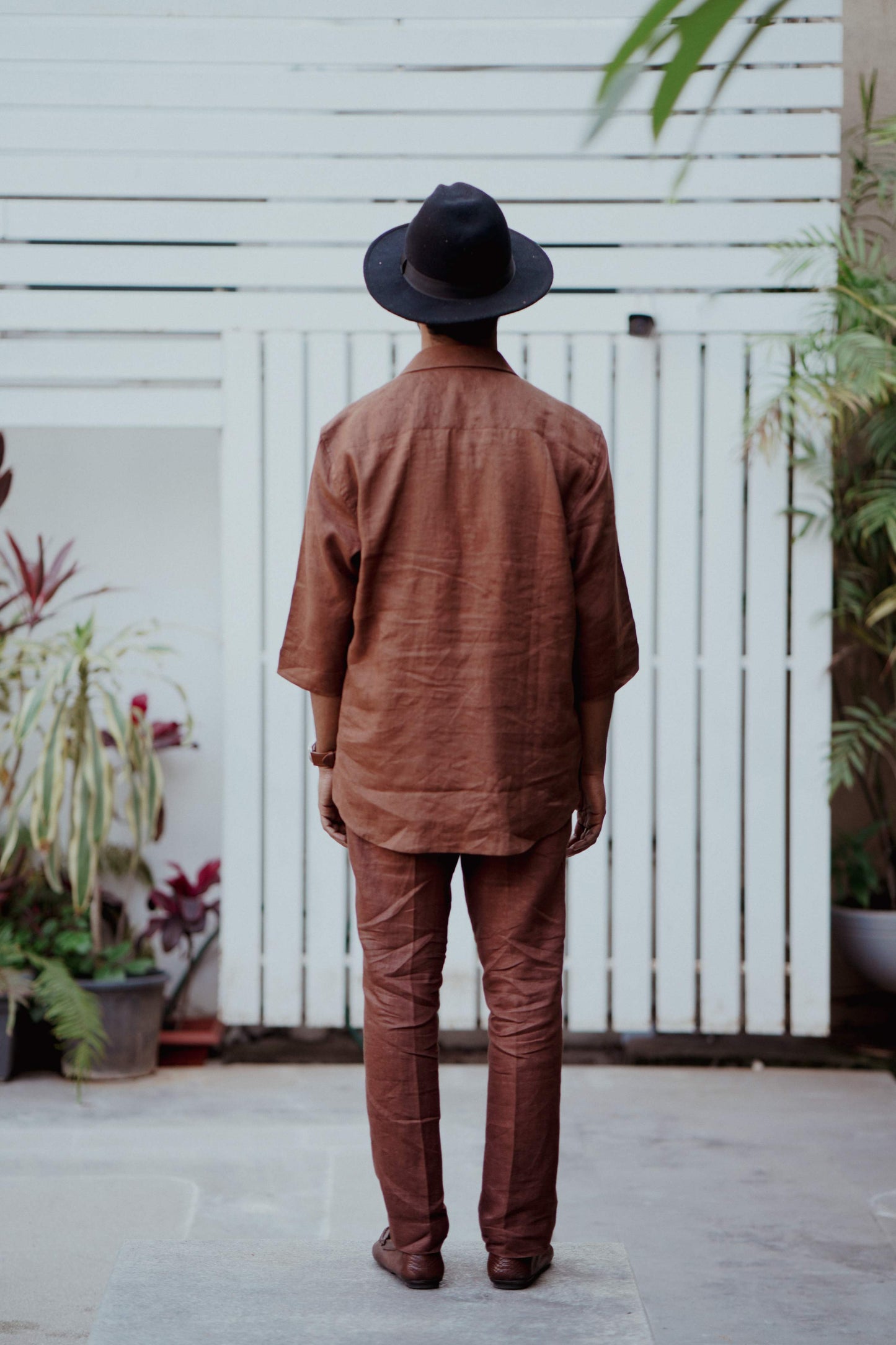 HOS Linen Co-ords Umber Brown Set