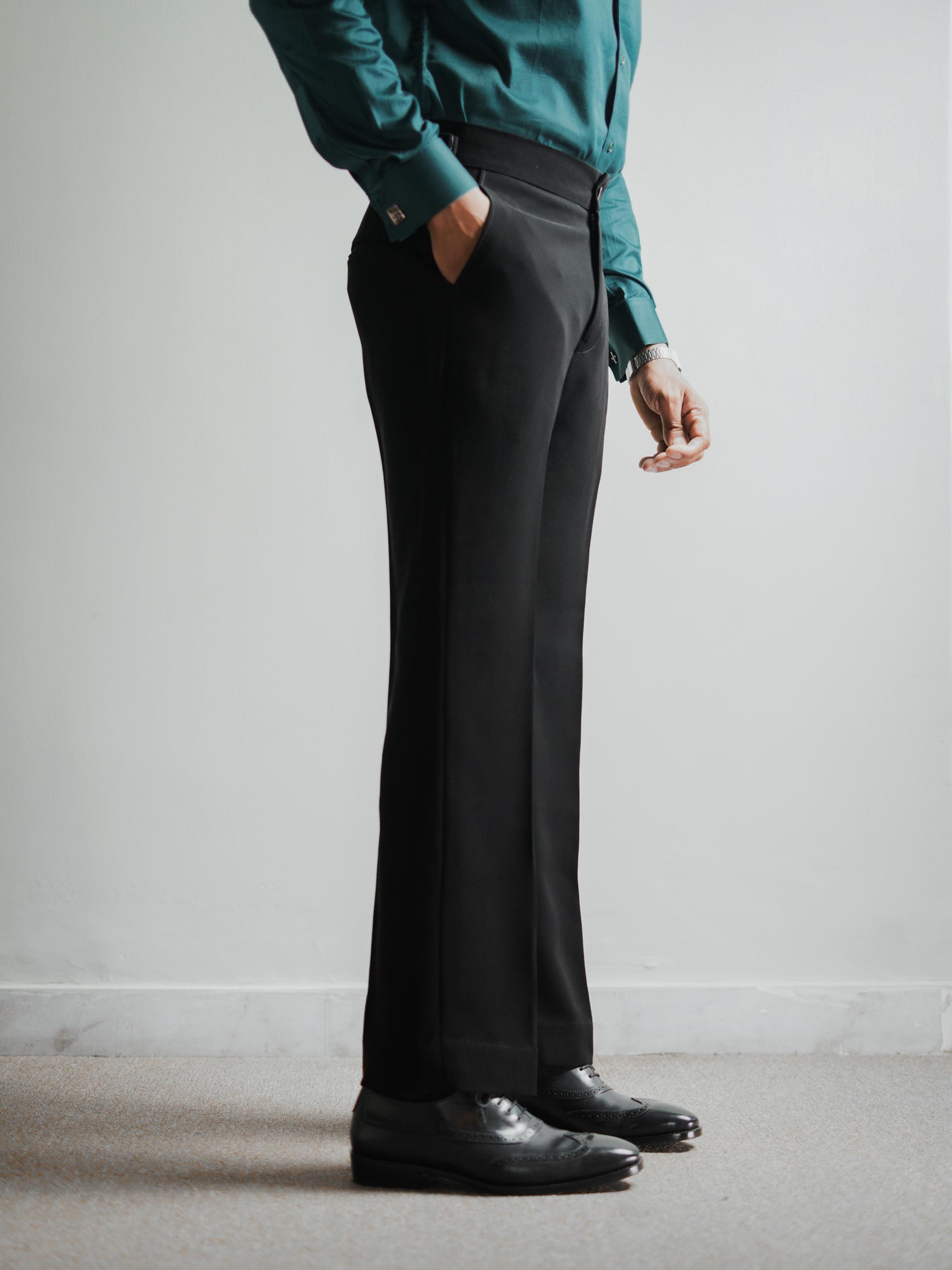 Black Men's Gurkha Trousers