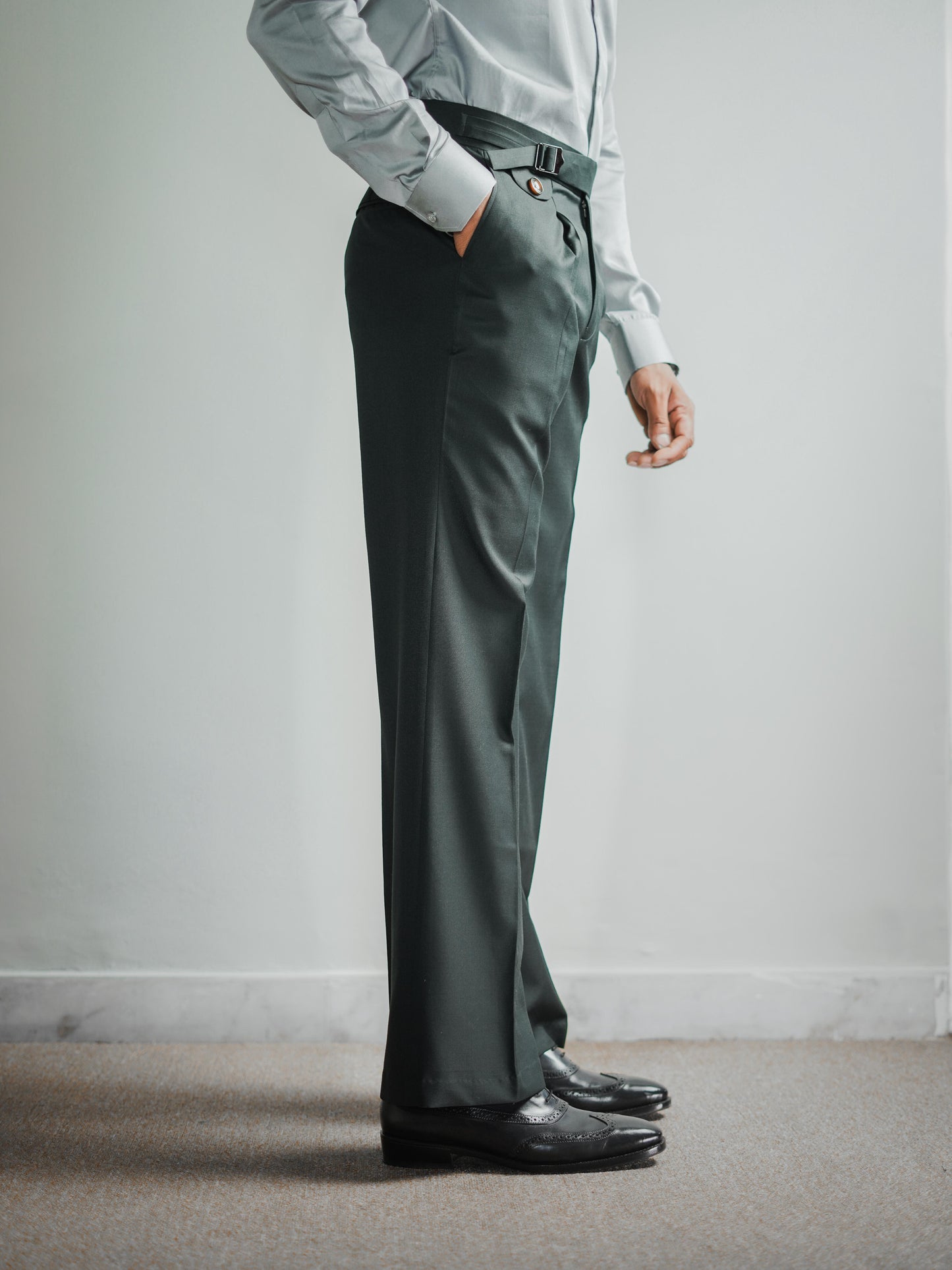 Green Men's Gurkha Trousers