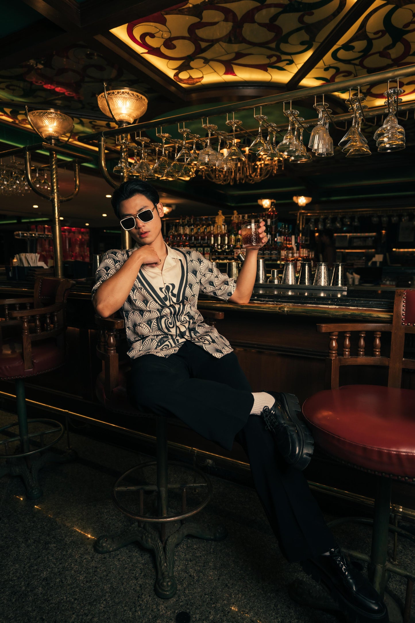 Good Fellas Club Men's Shirt | Art Nouveau Printed Men’s Shirt