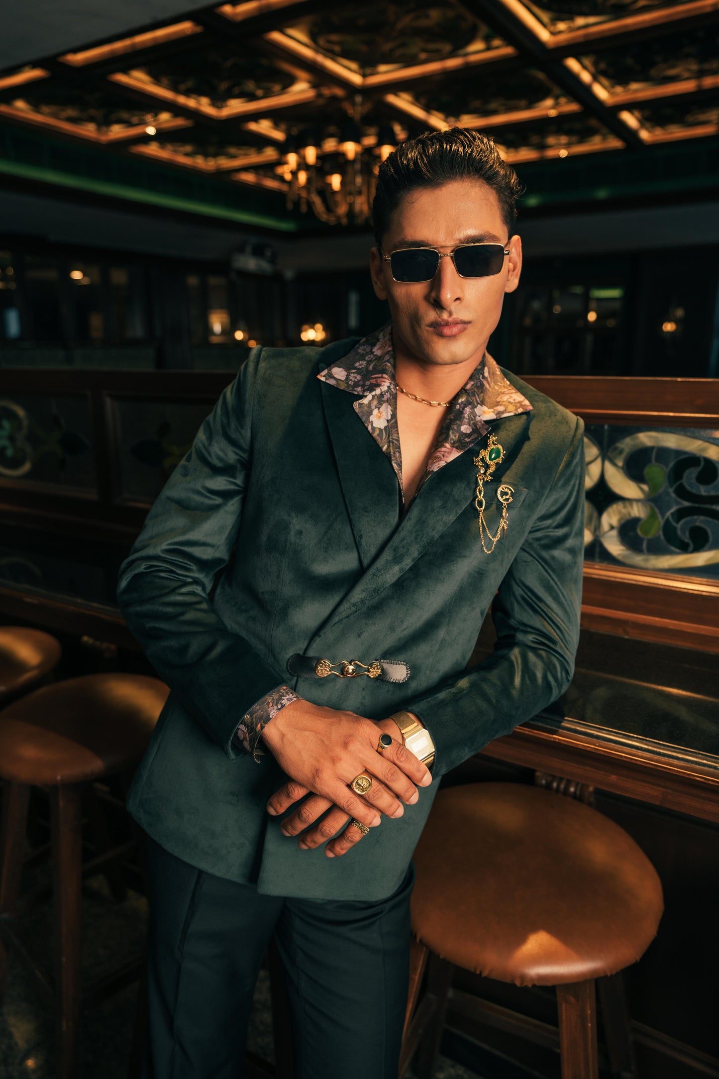 The Emerald Baron Jacket | Green Velvet Men's Cocktail Jacket