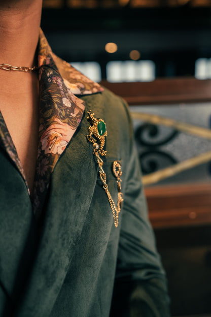 The Emerald Baron Jacket | Green Velvet Men's Cocktail Jacket