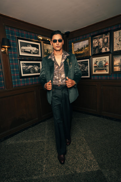 The Emerald Baron Jacket | Green Velvet Men's Cocktail Jacket