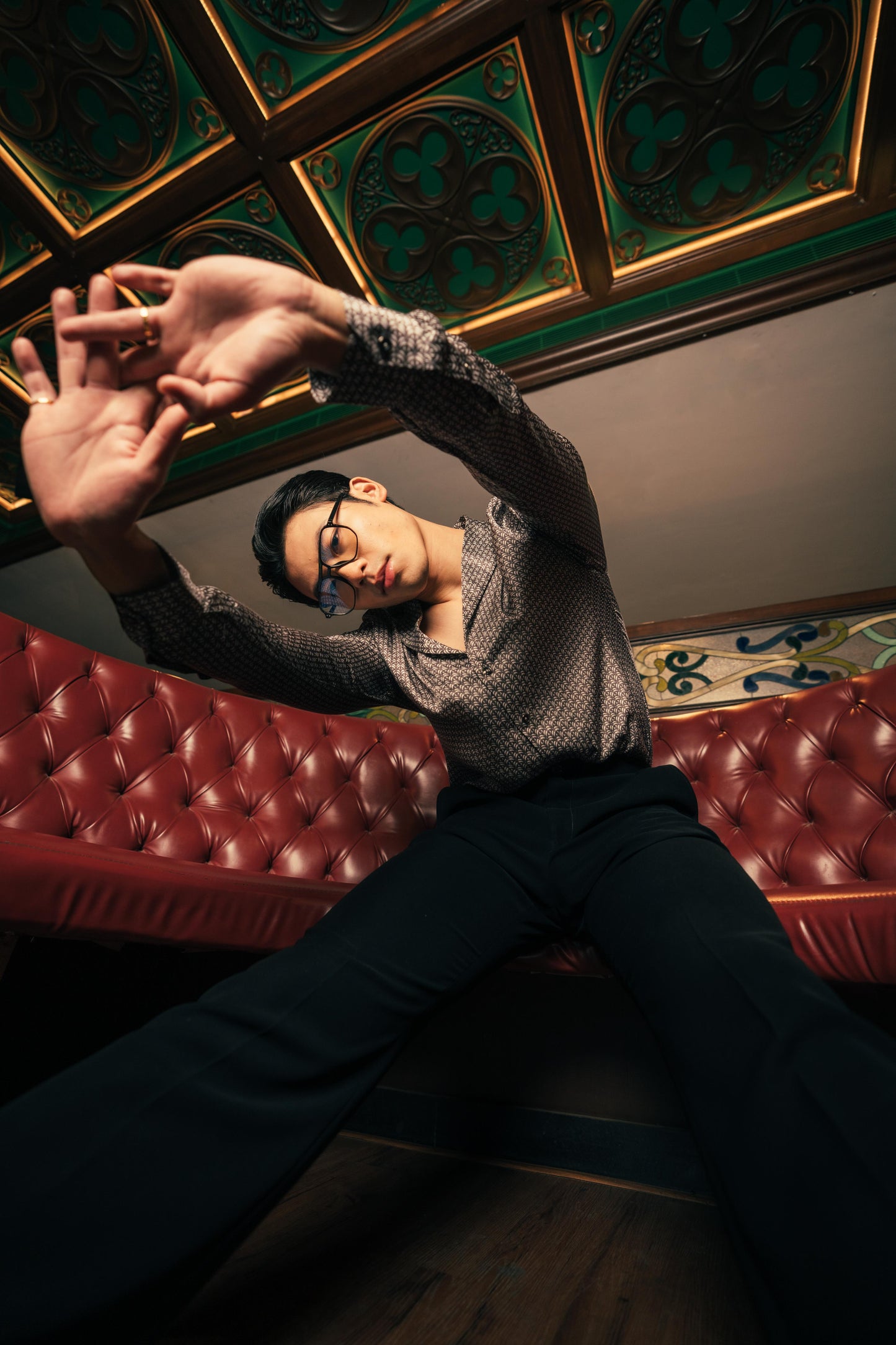 Orbis Michael Noir Men's Printed Shirt | Designer Black Printed Men's Shirt