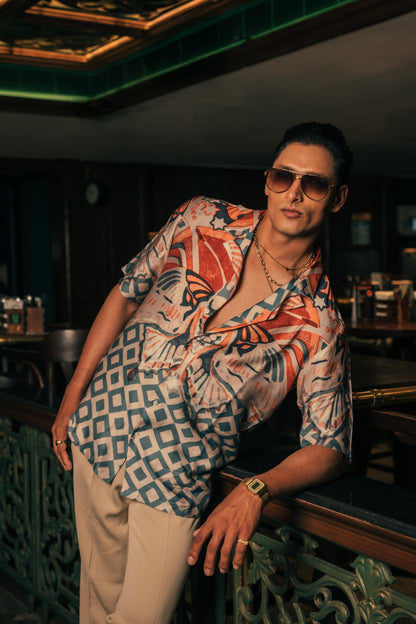 Moth Santoro Mosaic Men's Shirt | Men’s Printed Shirt