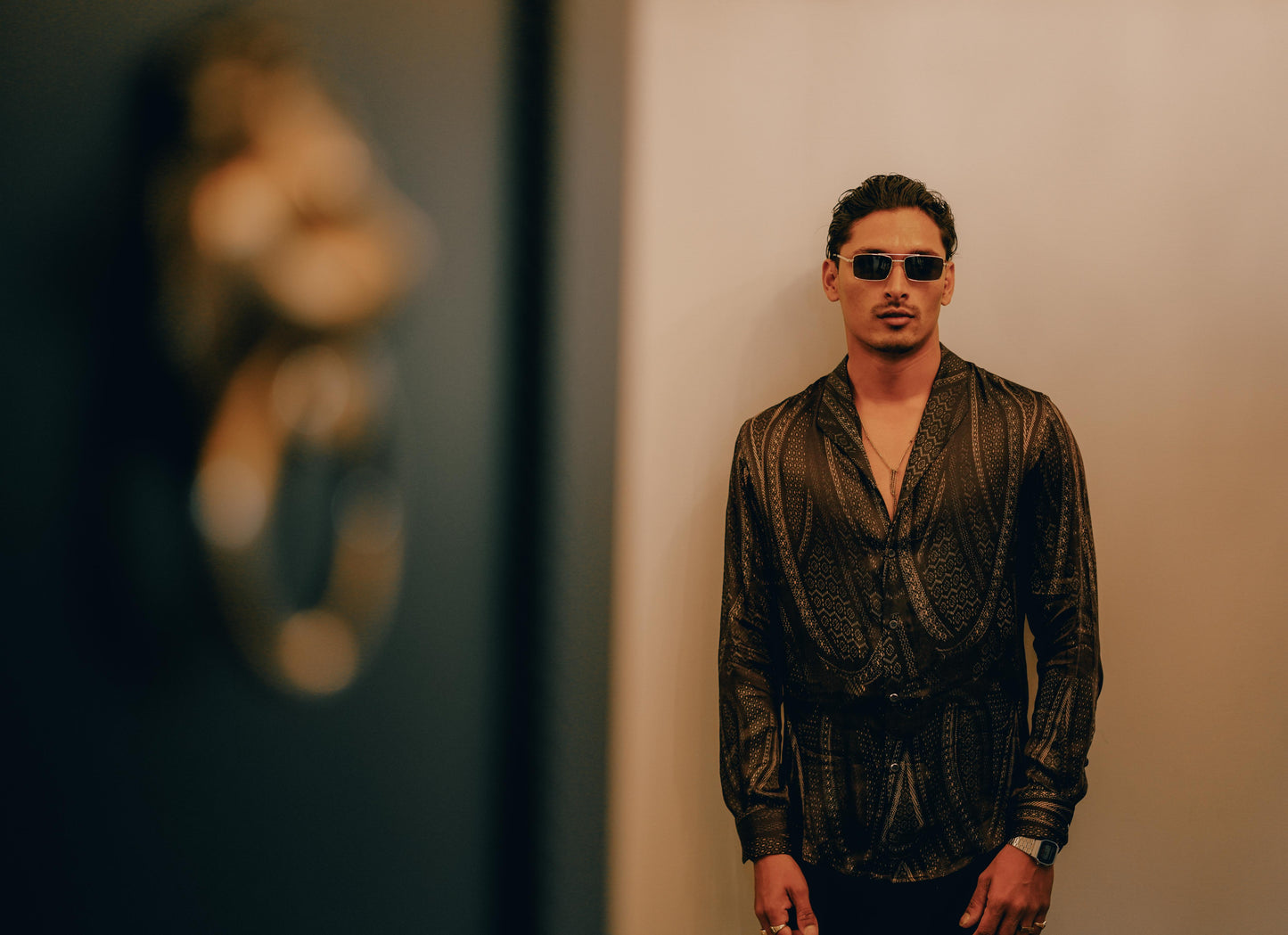 Nightfall Montana Bleu Men's Printed Shirt | Designer Printed Men's Shirt