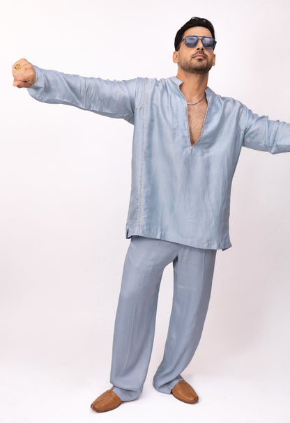Sundowner Royalty | Men's Blue  Kaftan Kurta Set