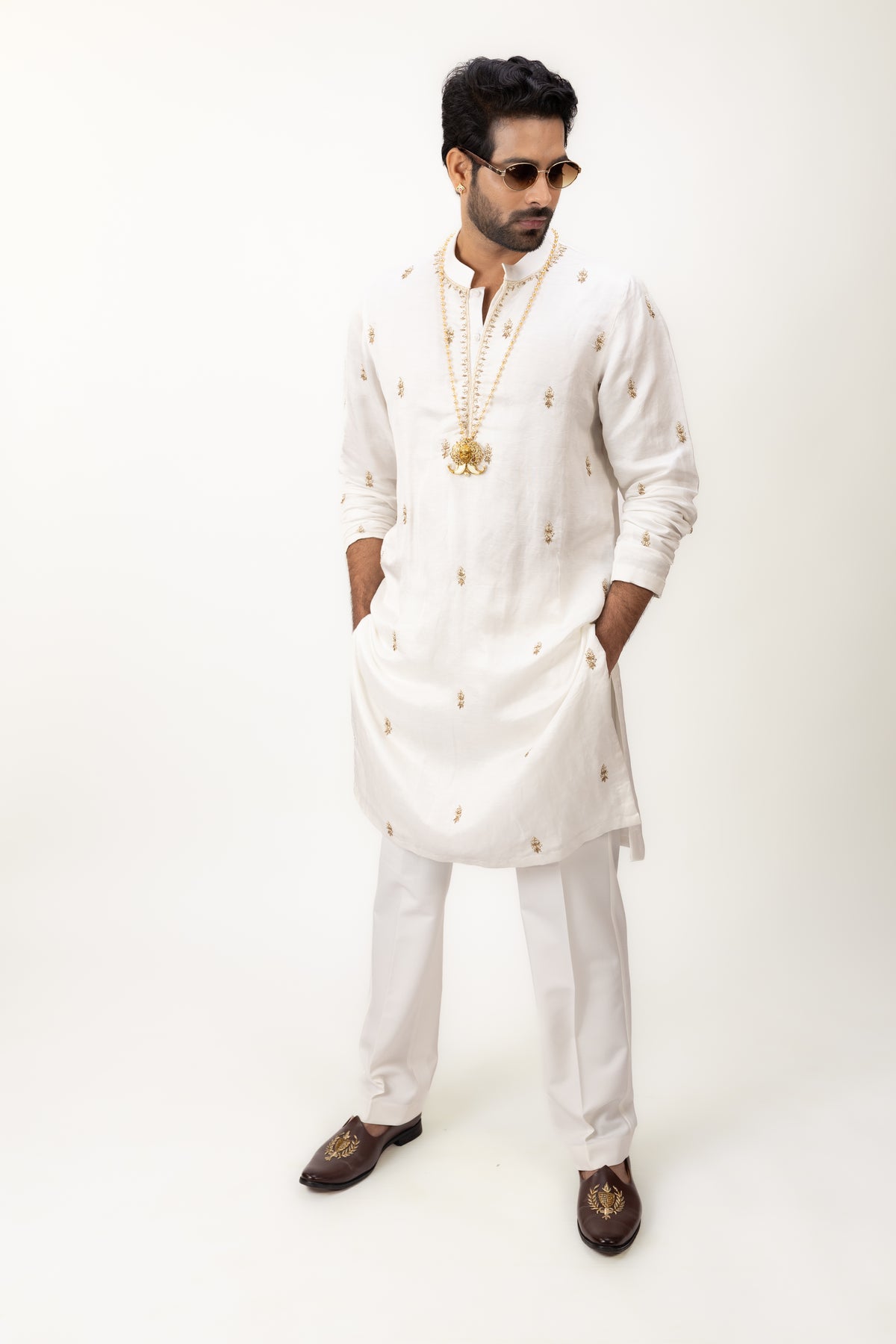 Ivory Heritage | Linen Silk Kurta Set