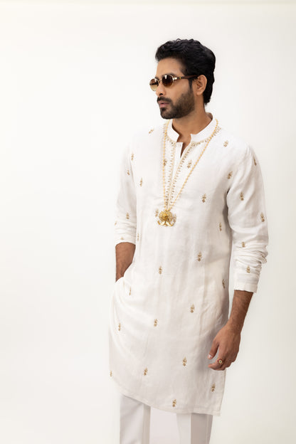 Ivory Heritage | Linen Silk Kurta Set