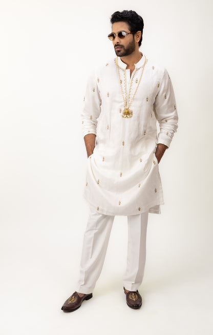 Ivory Heritage | Linen Silk Kurta Set