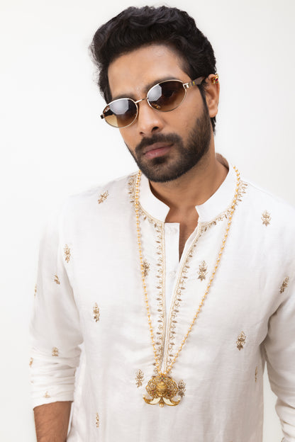 Ivory Heritage | Linen Silk Kurta Set