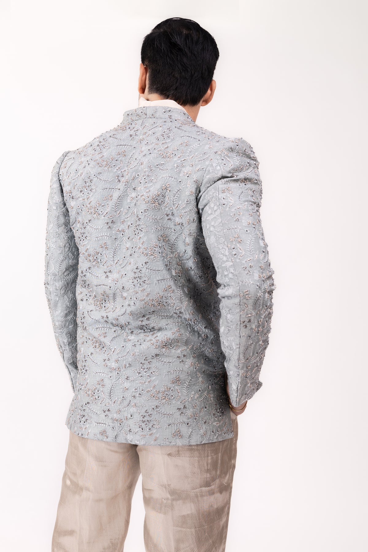 Regal Indo-Western Edit | Men's Designer Blue Cocktail Set