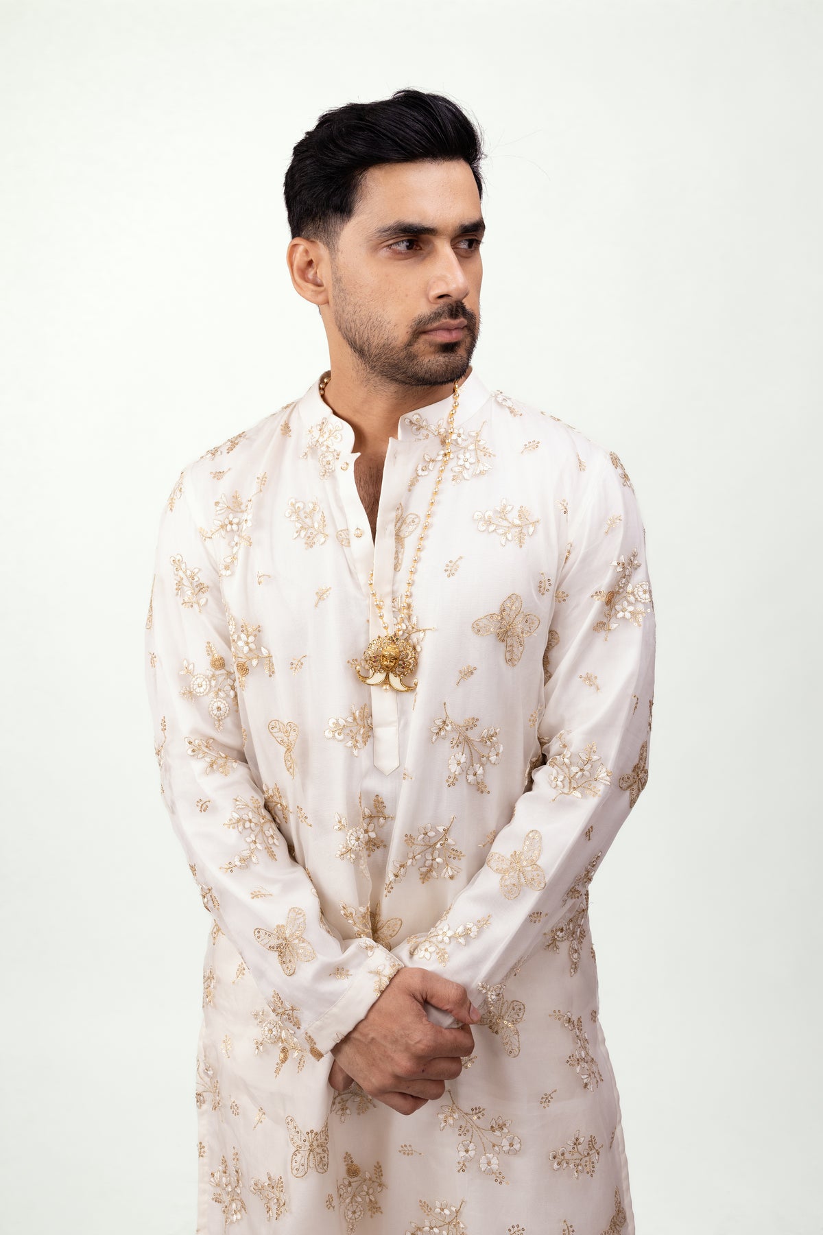 Ivory Heritage | Men's Hand Embroidered Kurta