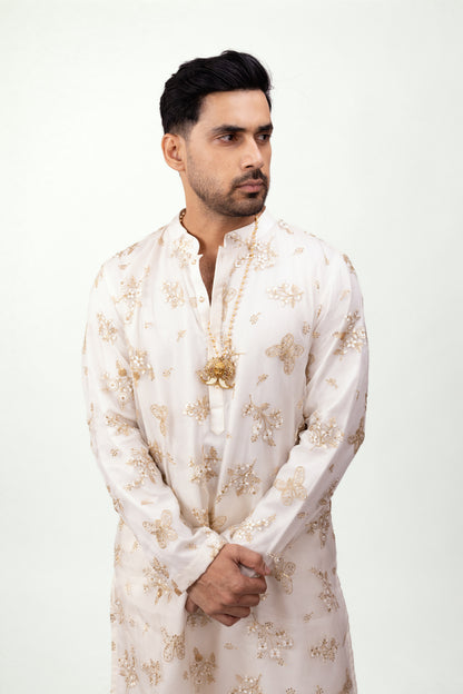 Ivory Heritage | Men's Hand Embroidered Kurta