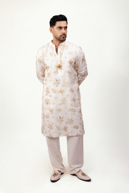 Ivory Heritage | Men's Hand Embroidered Kurta