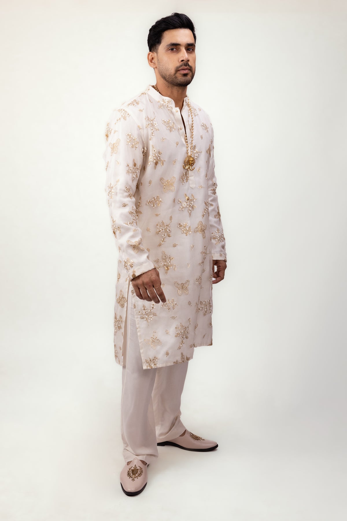 Ivory Heritage | Men's Hand Embroidered Kurta