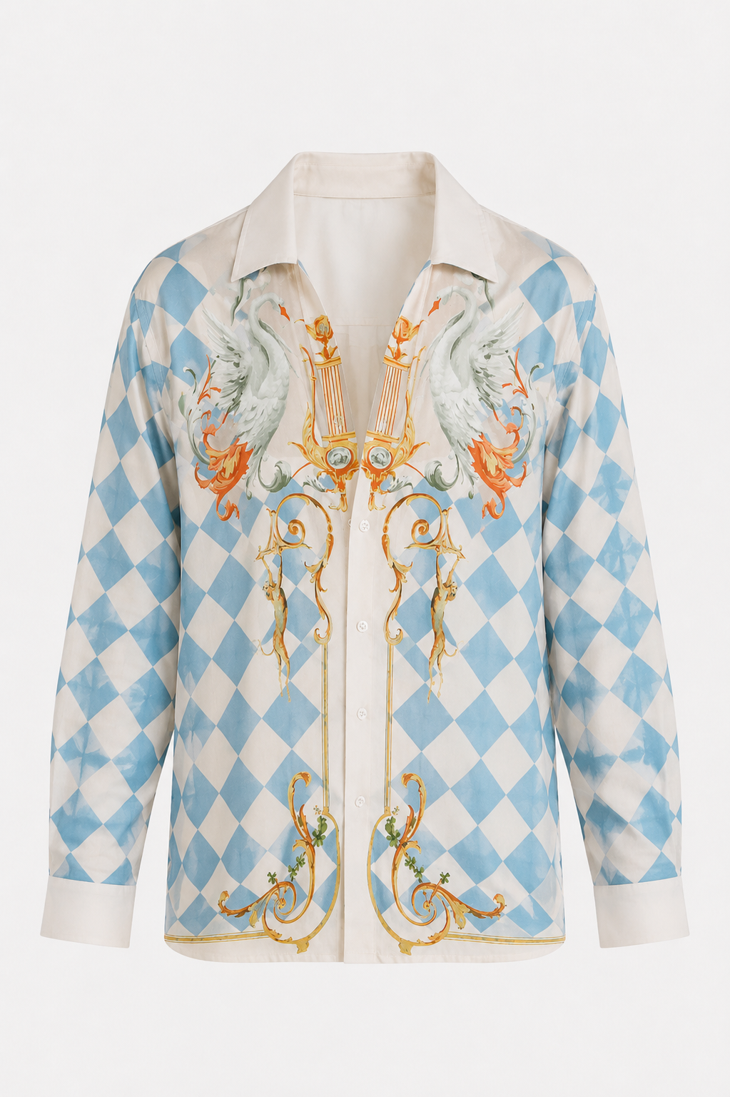 Brasão Lusitano | Men's Designer Printed Linen Shirt
