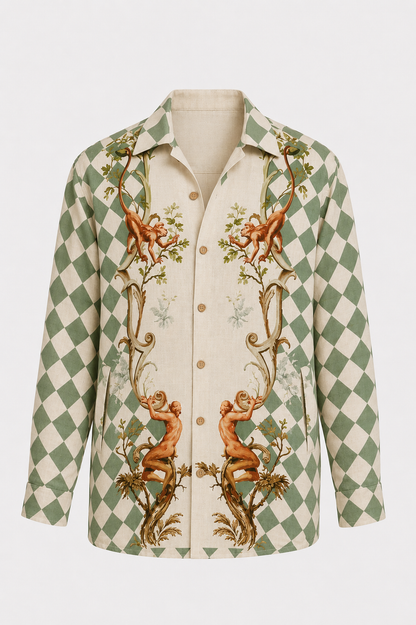 Palácio de Sintra Printed Shirt | Men's Designer Printed Linen Shirt