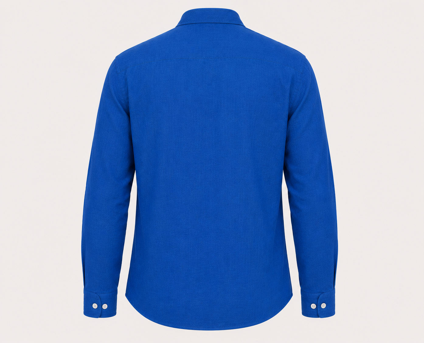 Blue shirt on a light gray background