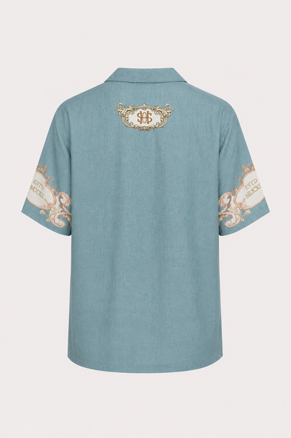 Rota Lusitana | Men's Designer Printed Linen Shirt