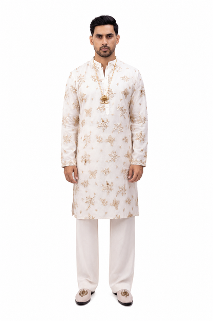 Ivory Heritage | Men's Hand Embroidered Kurta