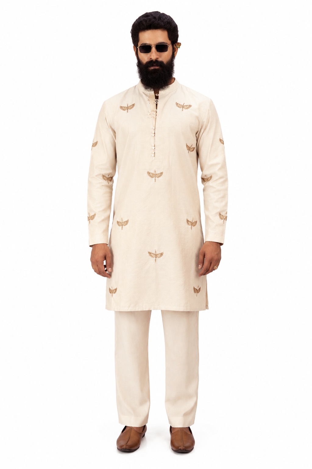 Heritage in Tissue Silk | Designer Embroidered Kurta Set