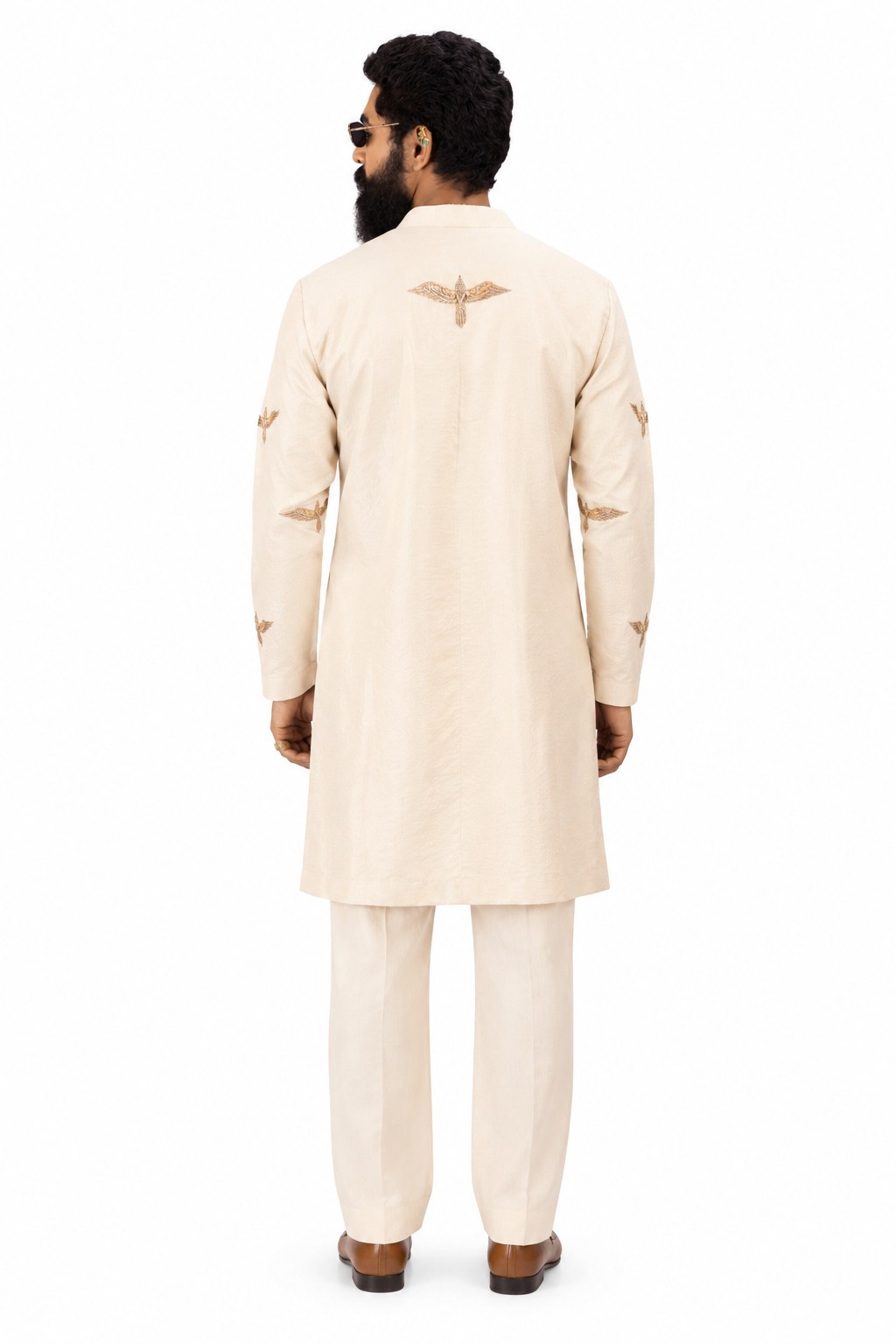 Heritage in Tissue Silk | Designer Embroidered Kurta Set
