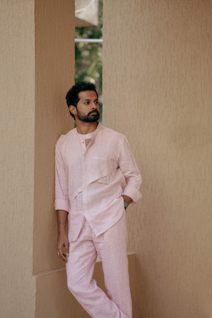 HOS Linen Co-ords Dusky Beige Pink Set