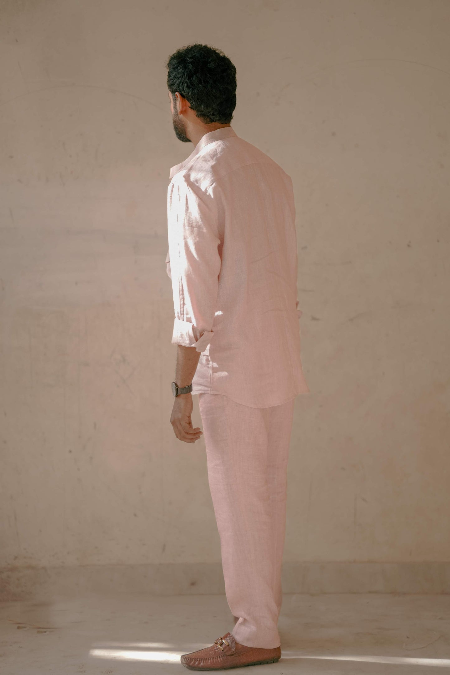 HOS Linen Co-ords Dusky Beige Pink Set