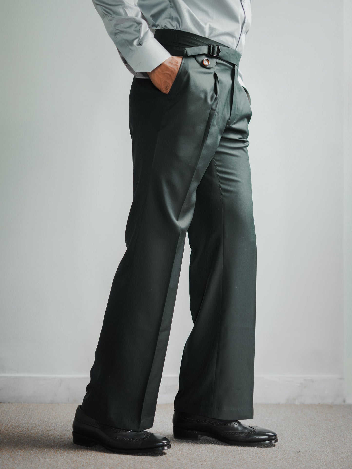 Green Men's Gurkha Trousers