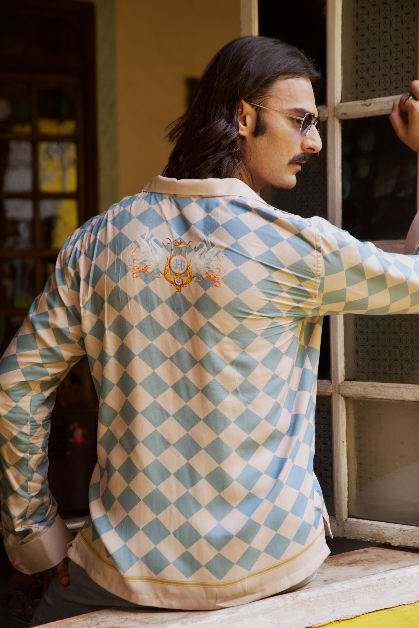 Brasão Lusitano | Men's Designer Printed Linen Shirt