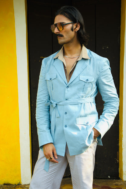 The Porto Safari | Safari Linen Jacket for Men