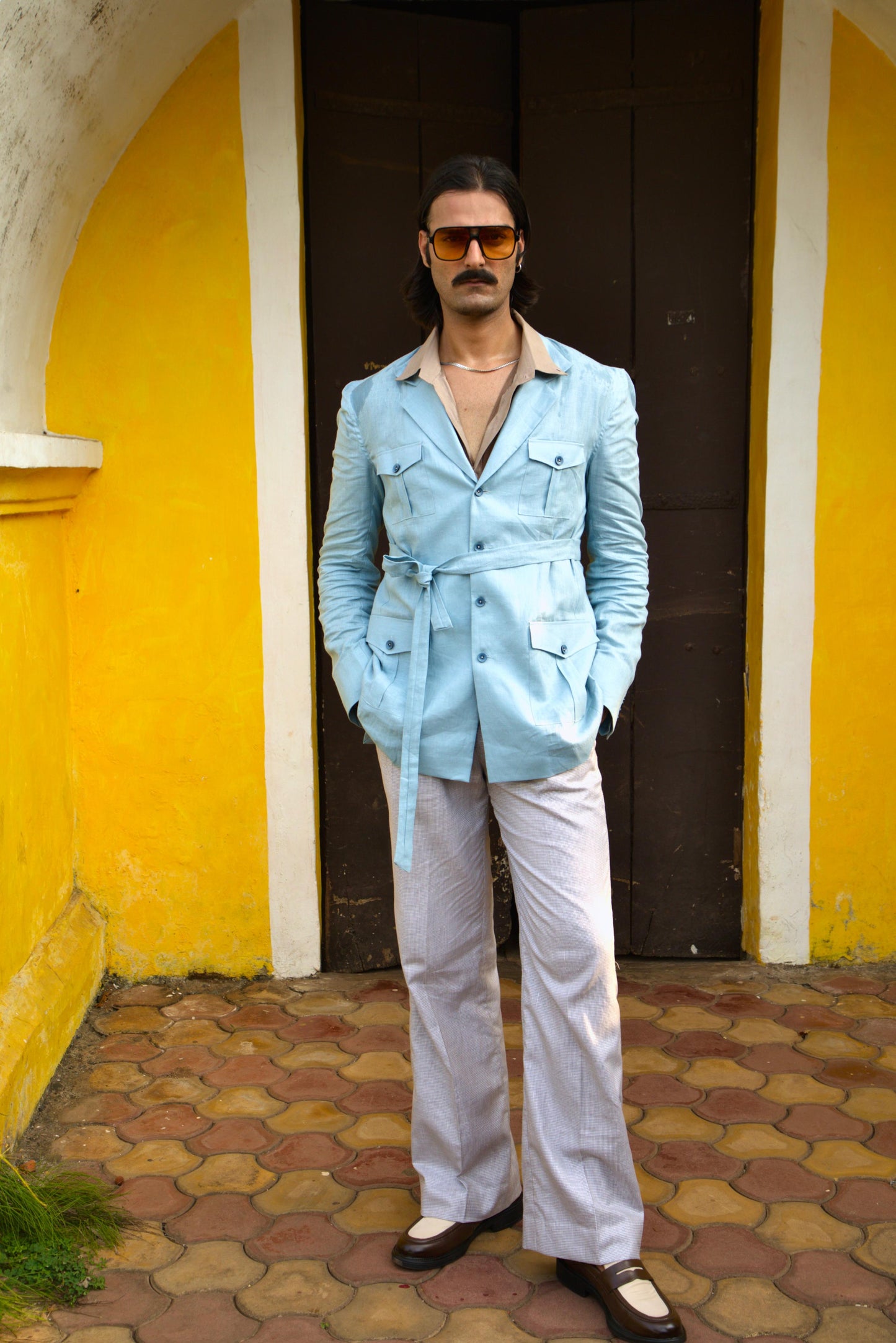 The Porto Safari | Safari Linen Jacket for Men