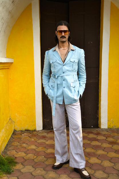 The Porto Safari | Safari Linen Jacket for Men