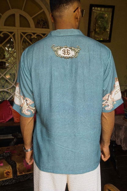 Rota Lusitana | Men's Designer Printed Linen Shirt