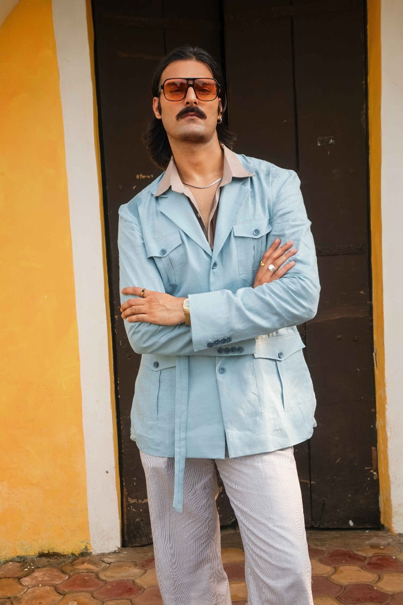 The Porto Safari | Safari Linen Jacket for Men