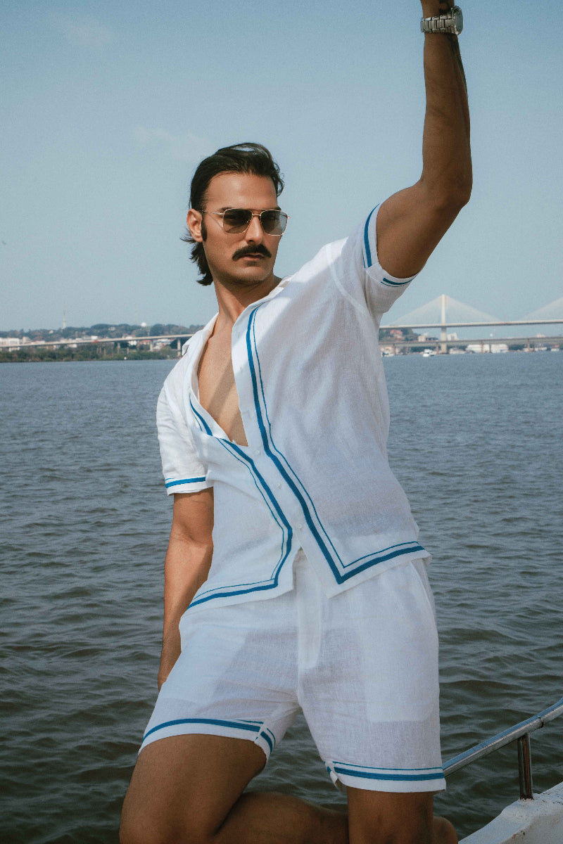 Capitão do Mar | White Linen Co-ord Set
