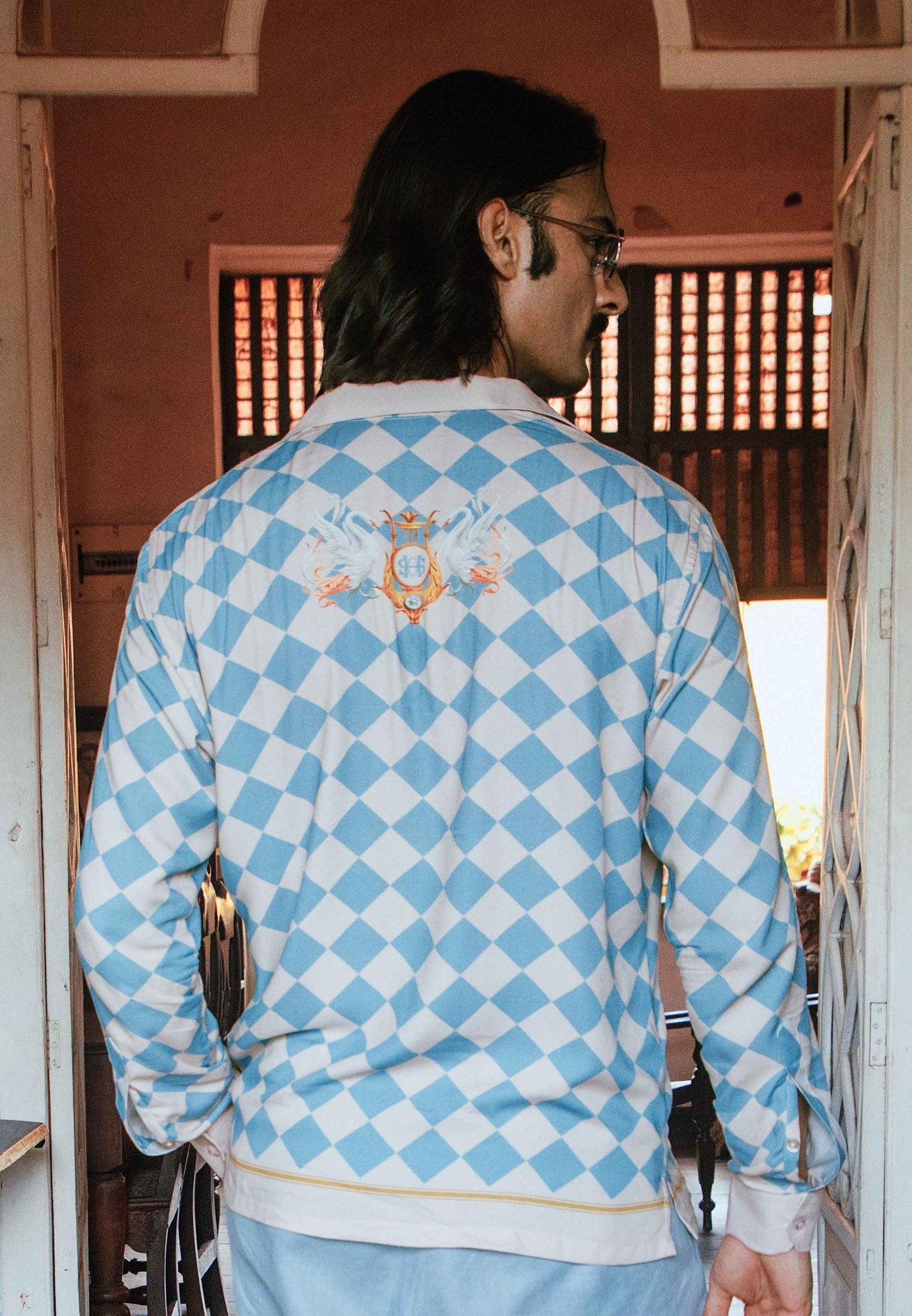 Brasão Lusitano | Men's Designer Printed Linen Shirt
